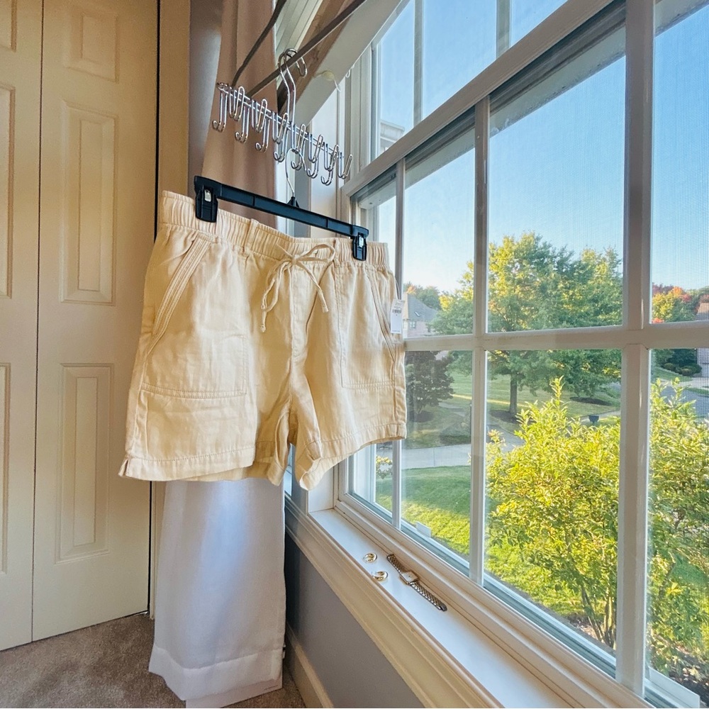 Old Navy Drawstring Shorts | Beige/Khaki Linen 🤎🩳